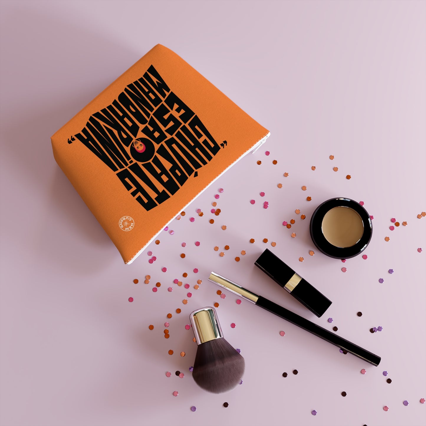 Chupate esa Mandarina Cotton Cosmetic Bag