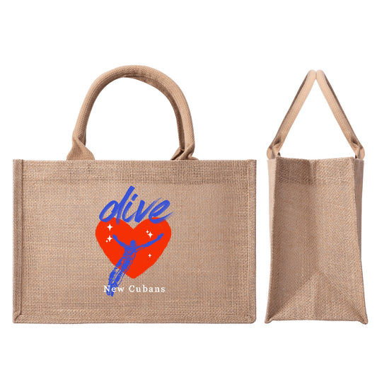 Custom Brown Jute Burlap Tote Bags