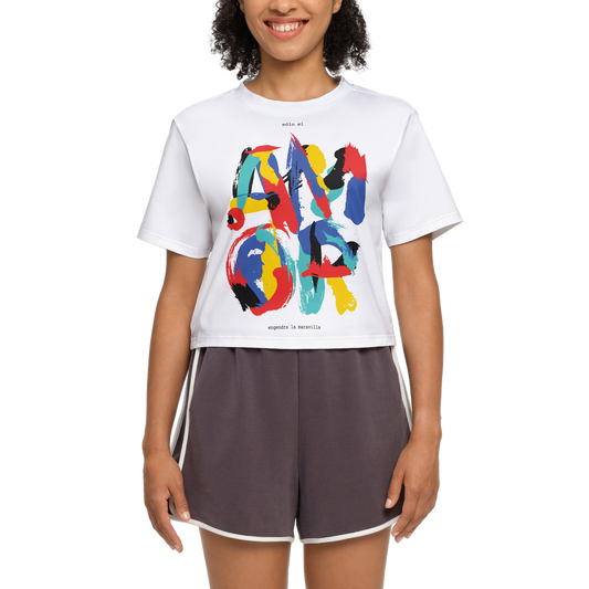 Love Women’s Short Sleeve Cropped T-Shirt