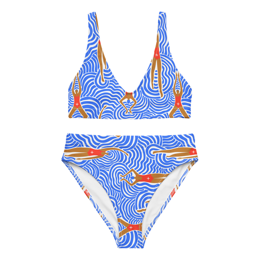 Recycled high-waisted bikini