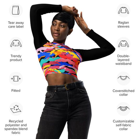 Recycled Long-Sleeve Crop Top | Sleeve Crop Top | New Cubans