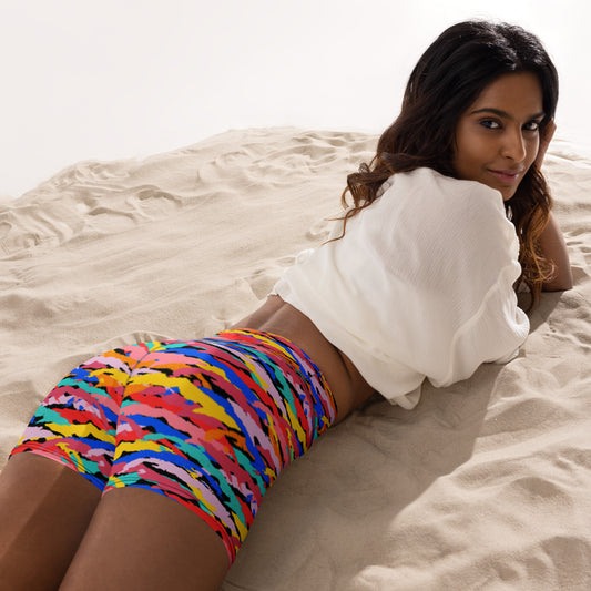 Camo-Flash Yoga Shorts