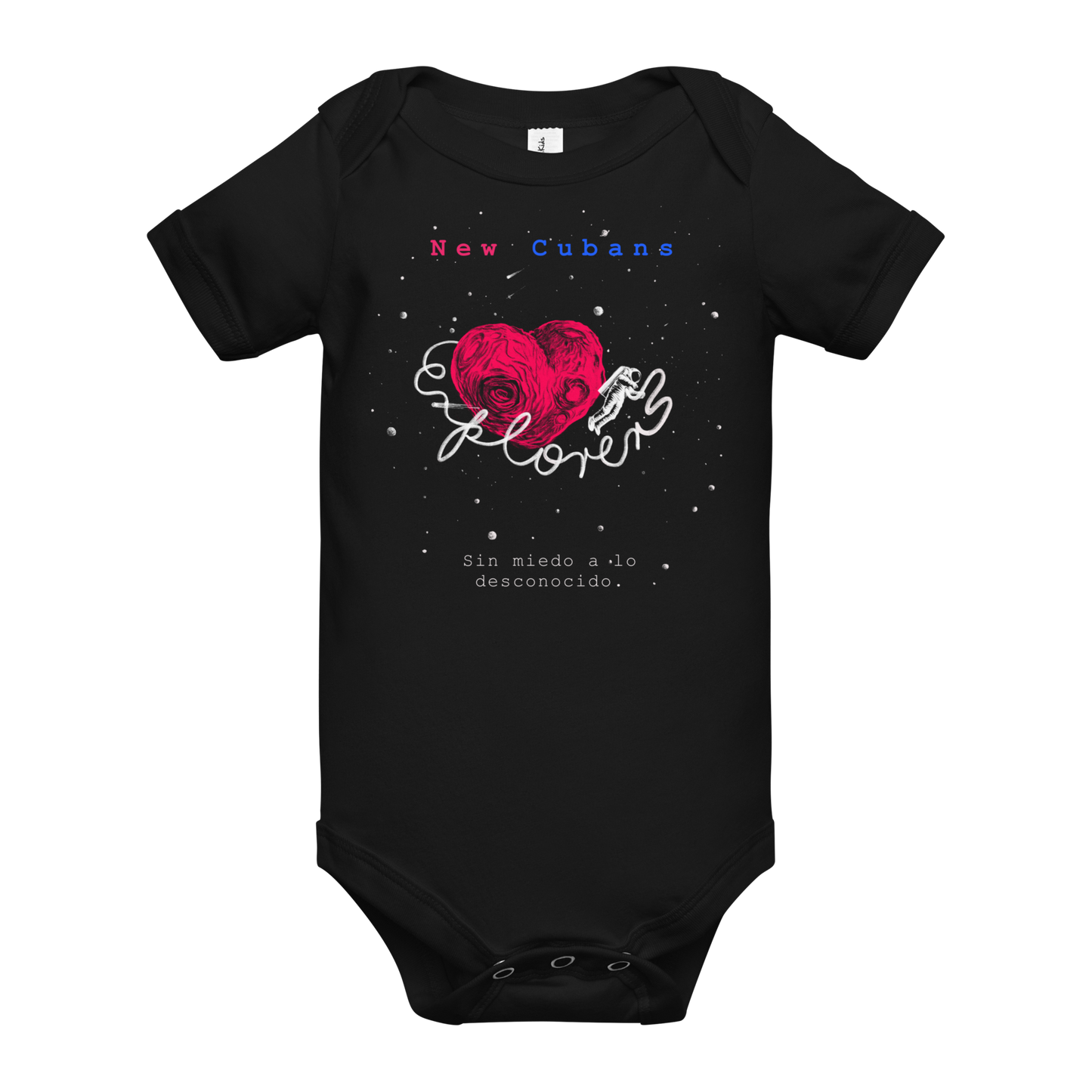 Baby Black Onesie | Short Sleeve Baby Bodysuit | New Cubans