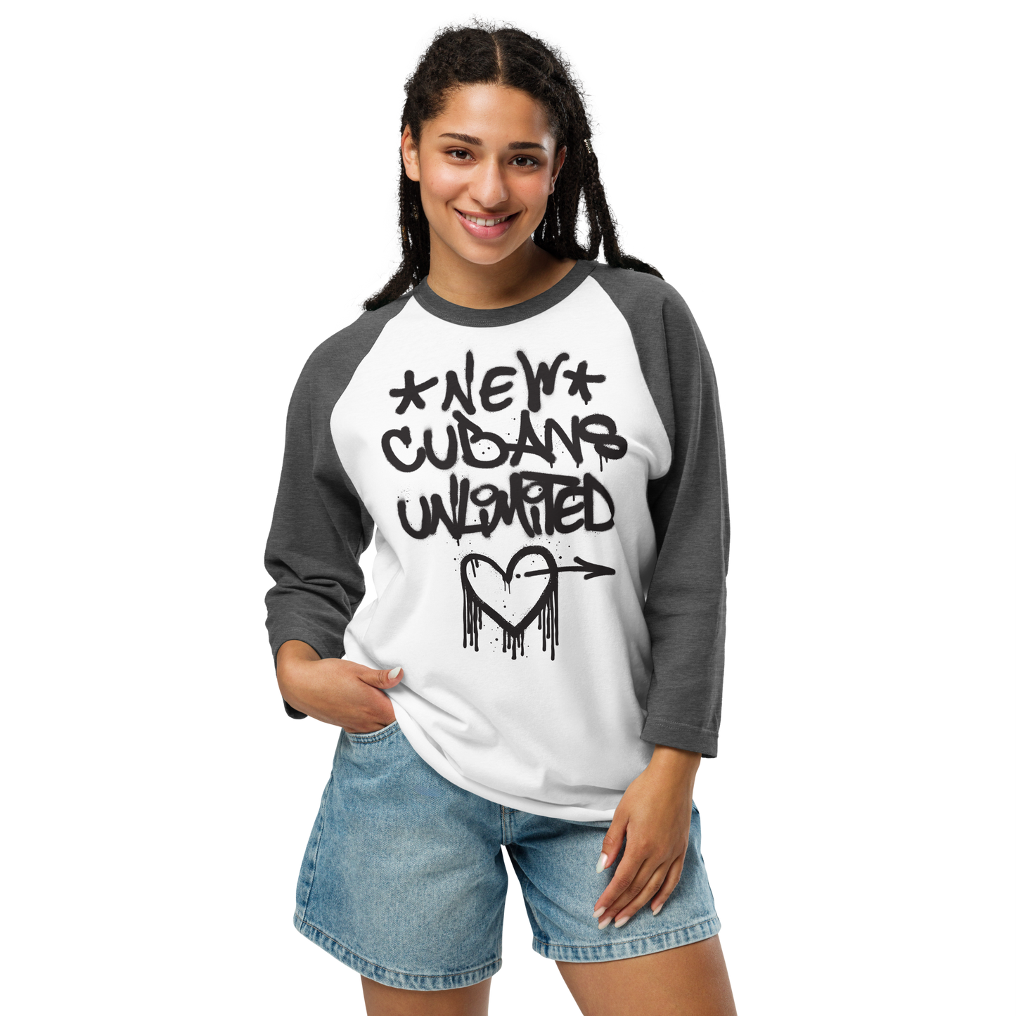 Heroes 3/4 sleeve raglan shirt