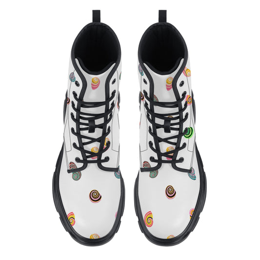 Women's Leather Chunky Boots