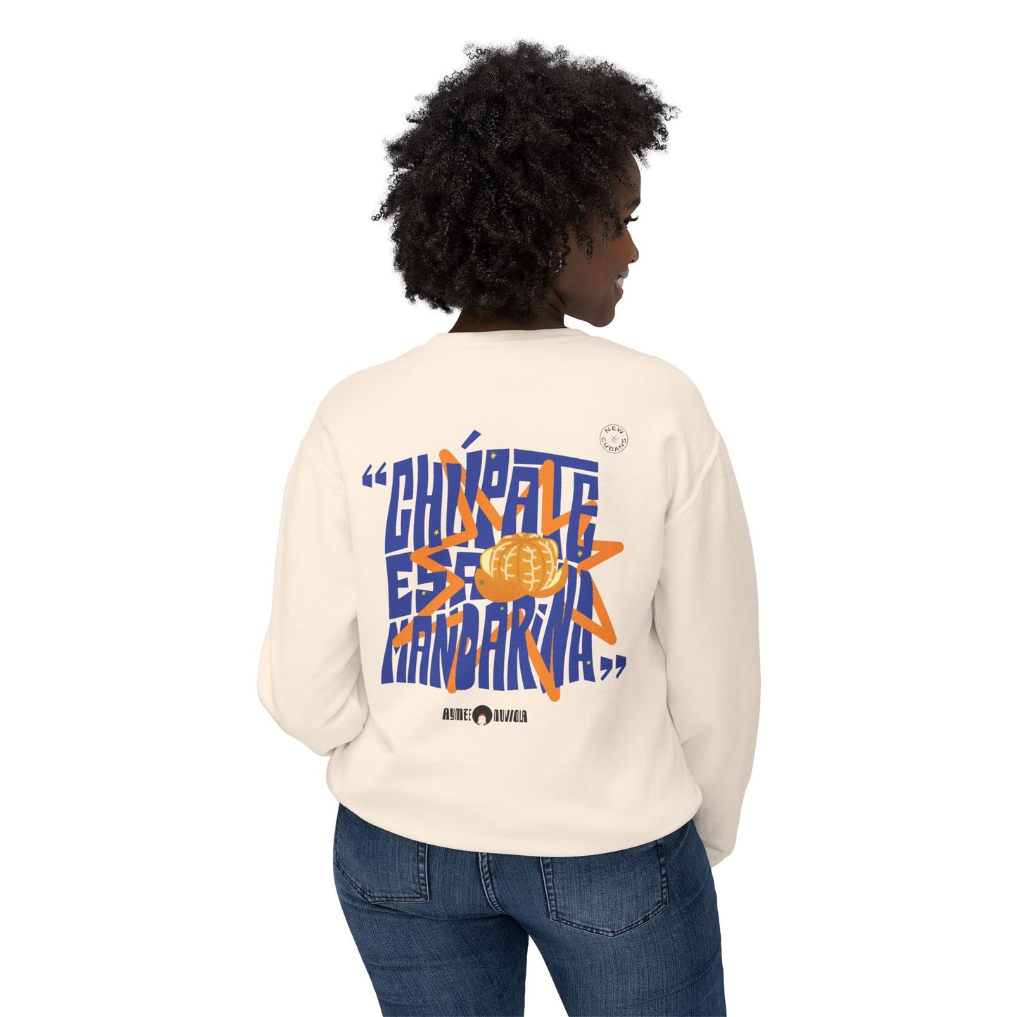 Chupate Esa Mandarina Unisex Lightweight Crewneck Sweatshirt