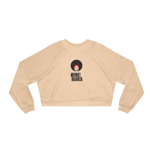 Aymee Women's Cropped Fleece Pullover with Afro Design - Trendy & Casual Sweatshirt for Celebrations