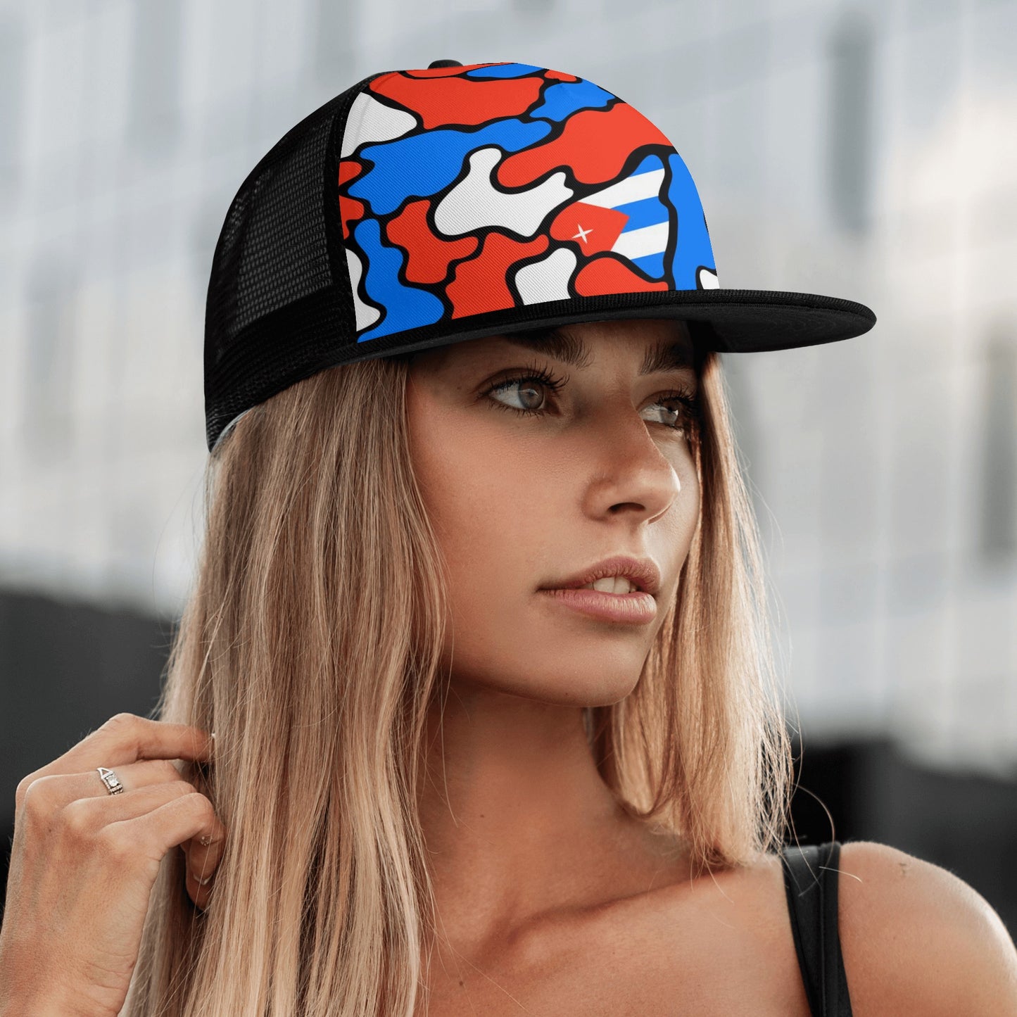 Front Printing Mesh Hip-hop Hats