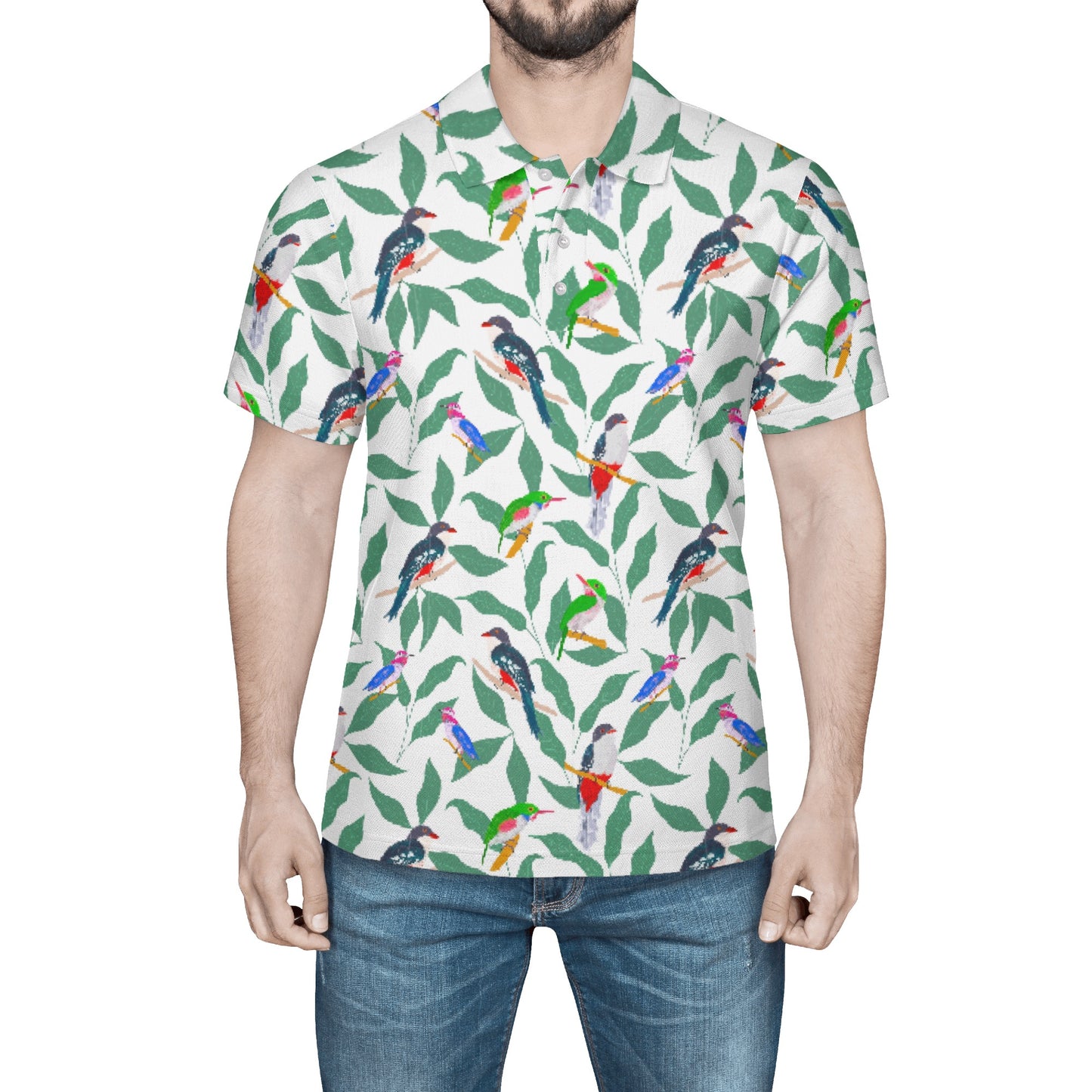 Cuban Birds Polo Shirt