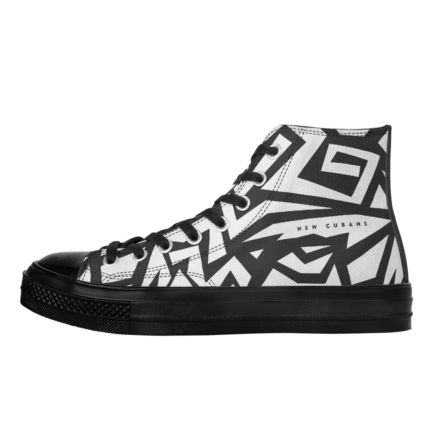 Womens Classic Black High Top Canvas Shoes