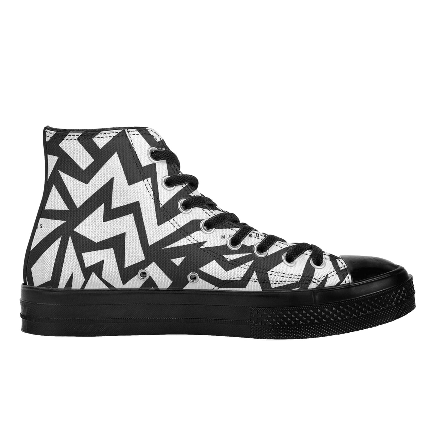 Womens Classic Black High Top Canvas Shoes