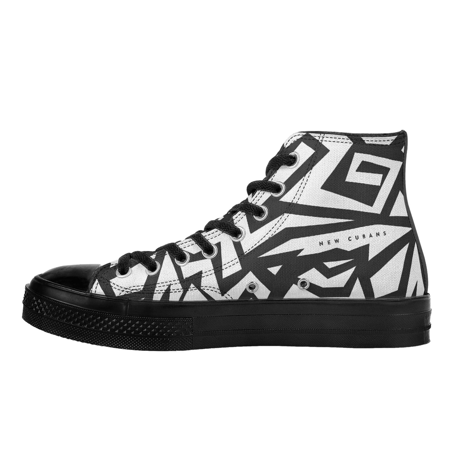 Womens Classic Black High Top Canvas Shoes