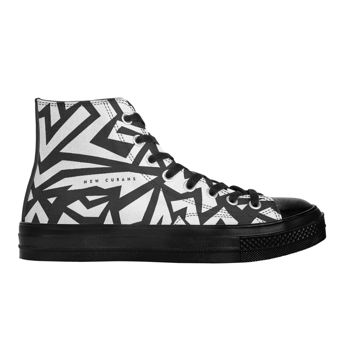 Womens Classic Black High Top Canvas Shoes