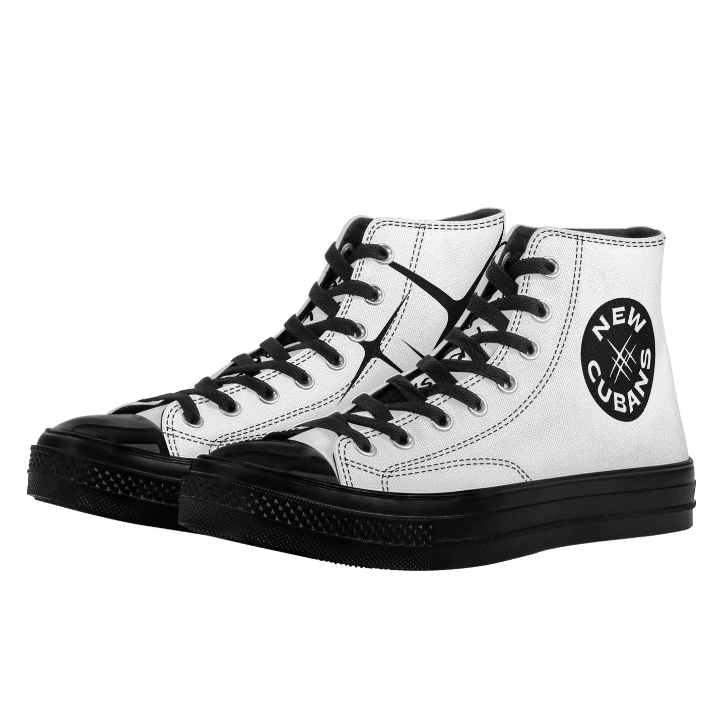 Womens Classic Black High Top Canvas Shoes