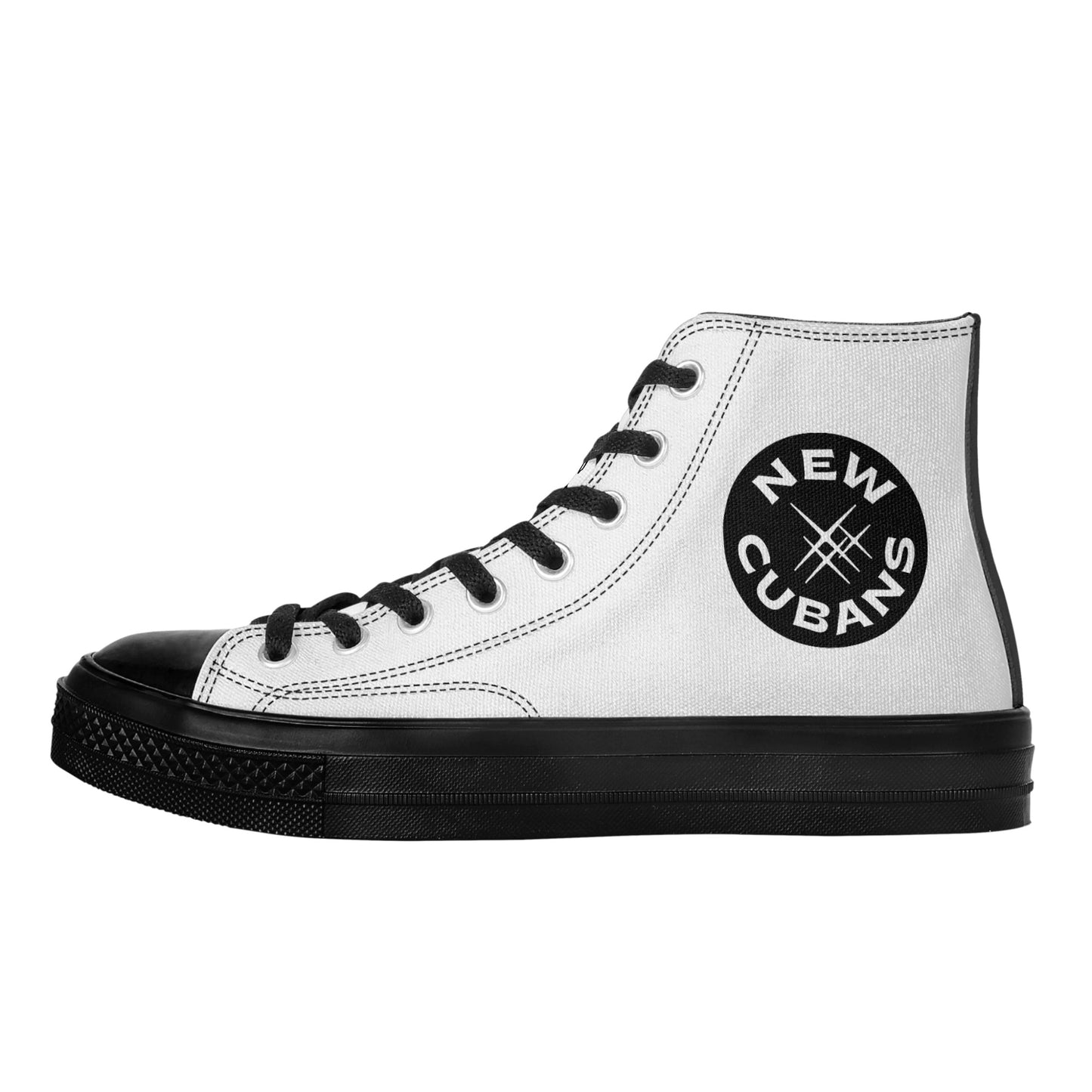 Womens Classic Black High Top Canvas Shoes