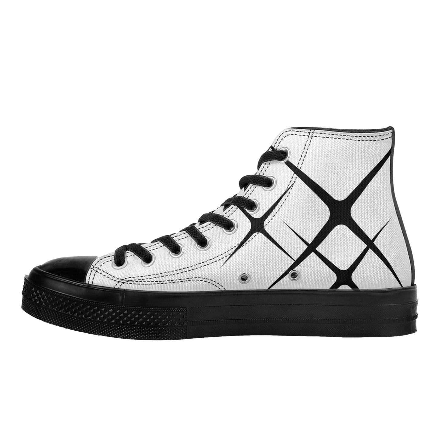 Womens Classic Black High Top Canvas Shoes