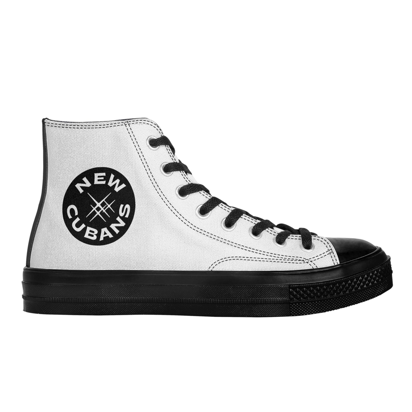 Womens Classic Black High Top Canvas Shoes