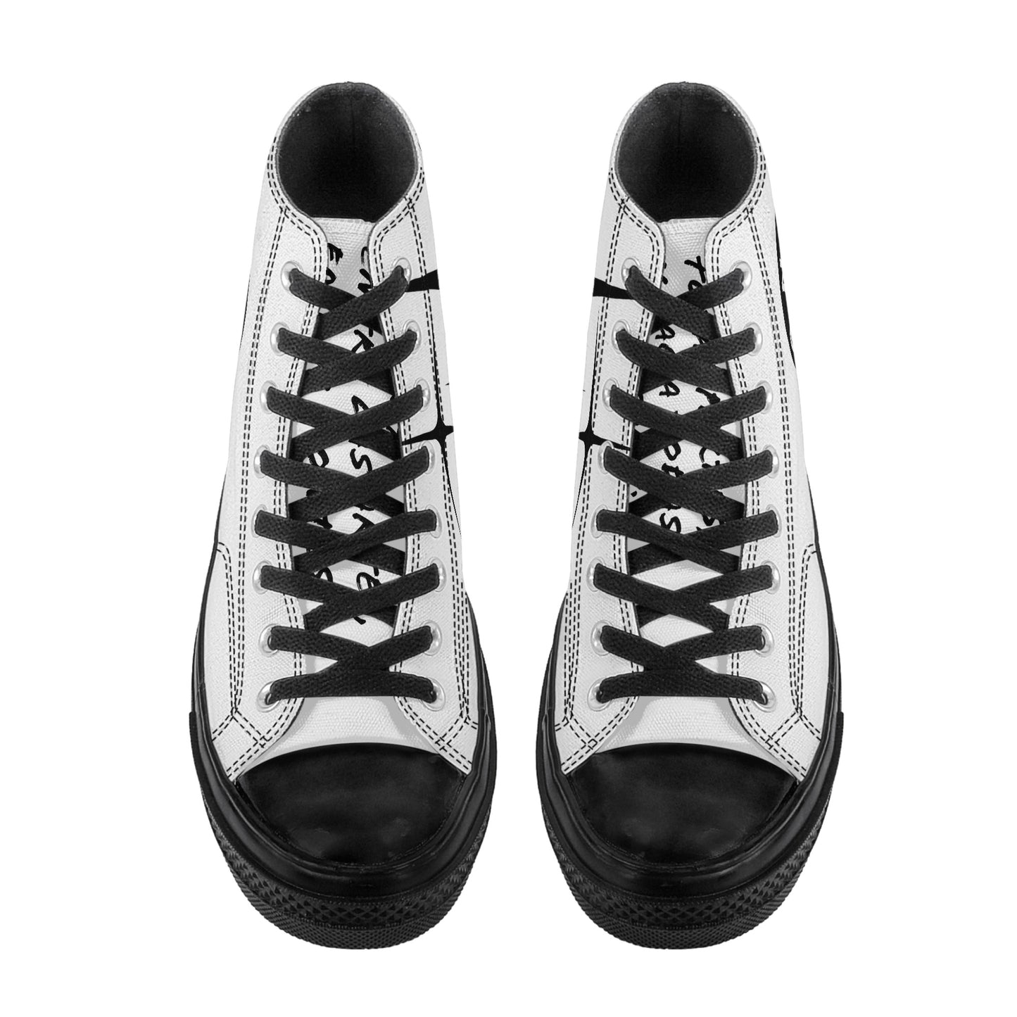 Womens Classic Black High Top Canvas Shoes