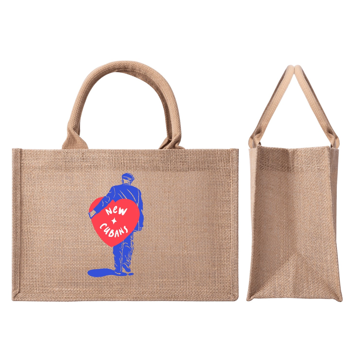 Custom Brown Jute Burlap Tote Bags