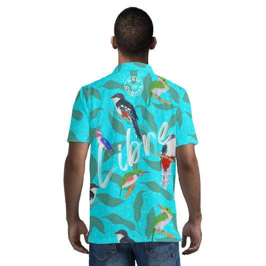 Nostalgia Birds Mens Polo Shirt