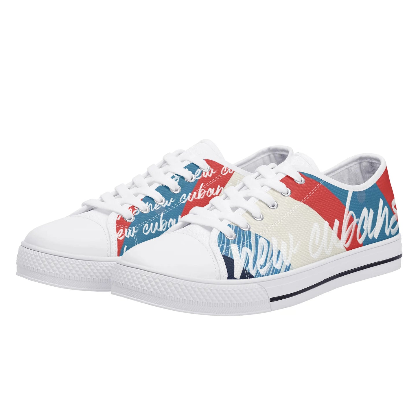 New Cubans Womens Rubber Low Top Canvas Shoes