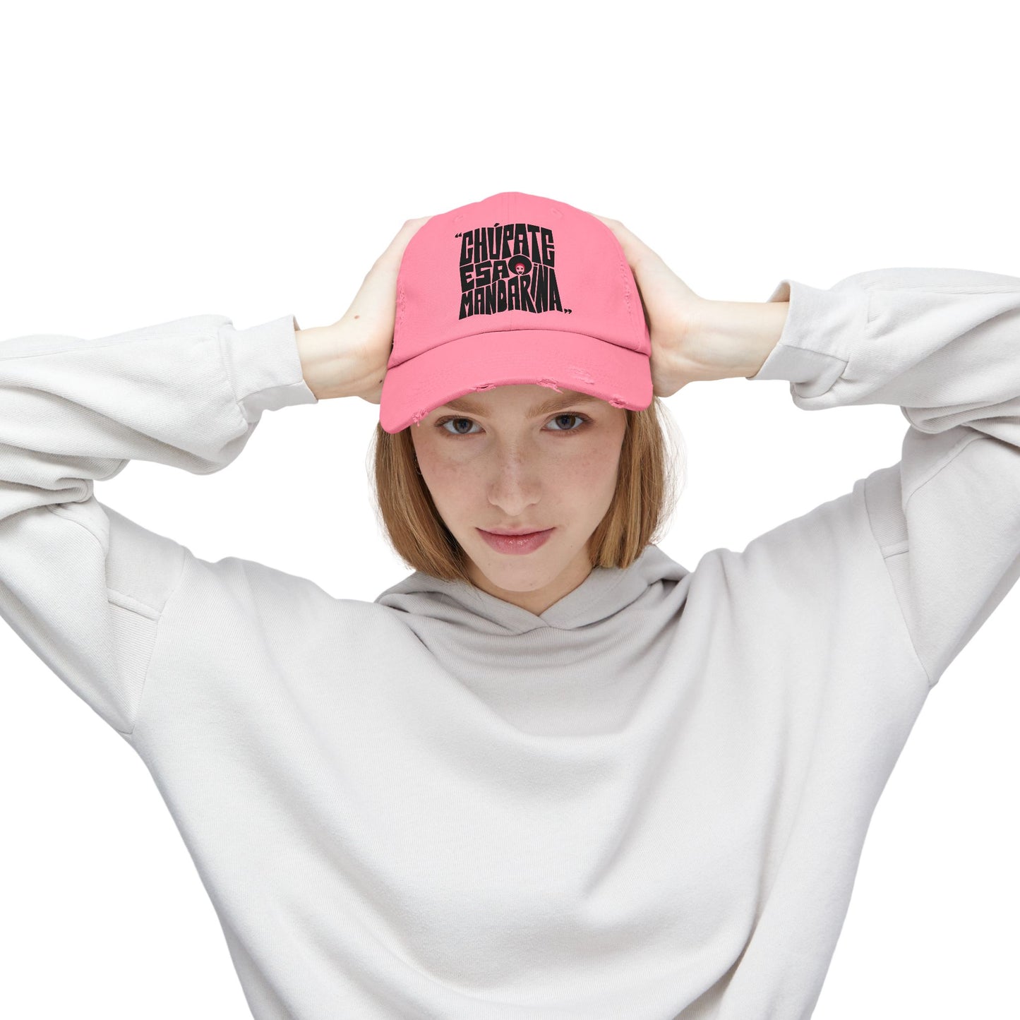 Chupate Esa Mandarina Unisex Distressed Cap