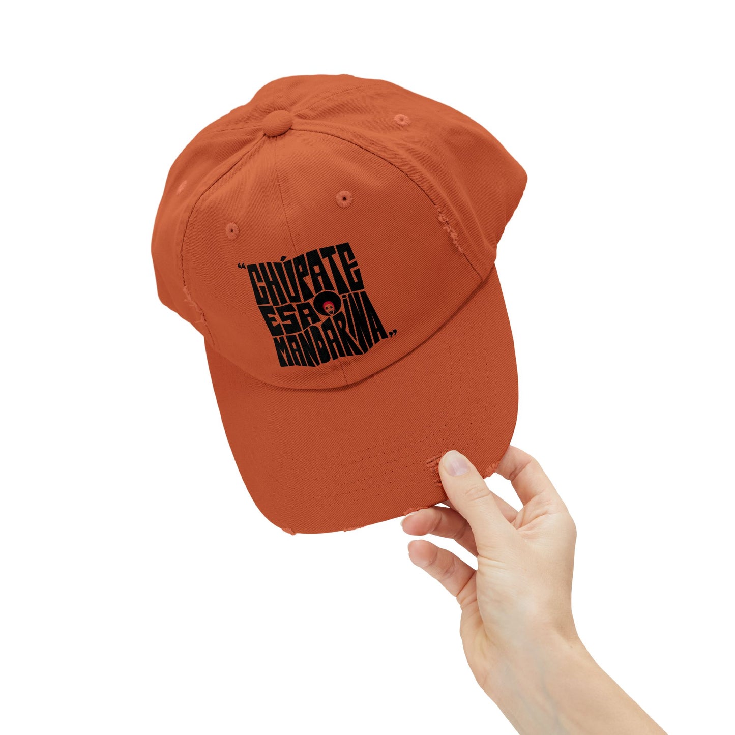 Chupate Esa Mandarina Unisex Distressed Cap
