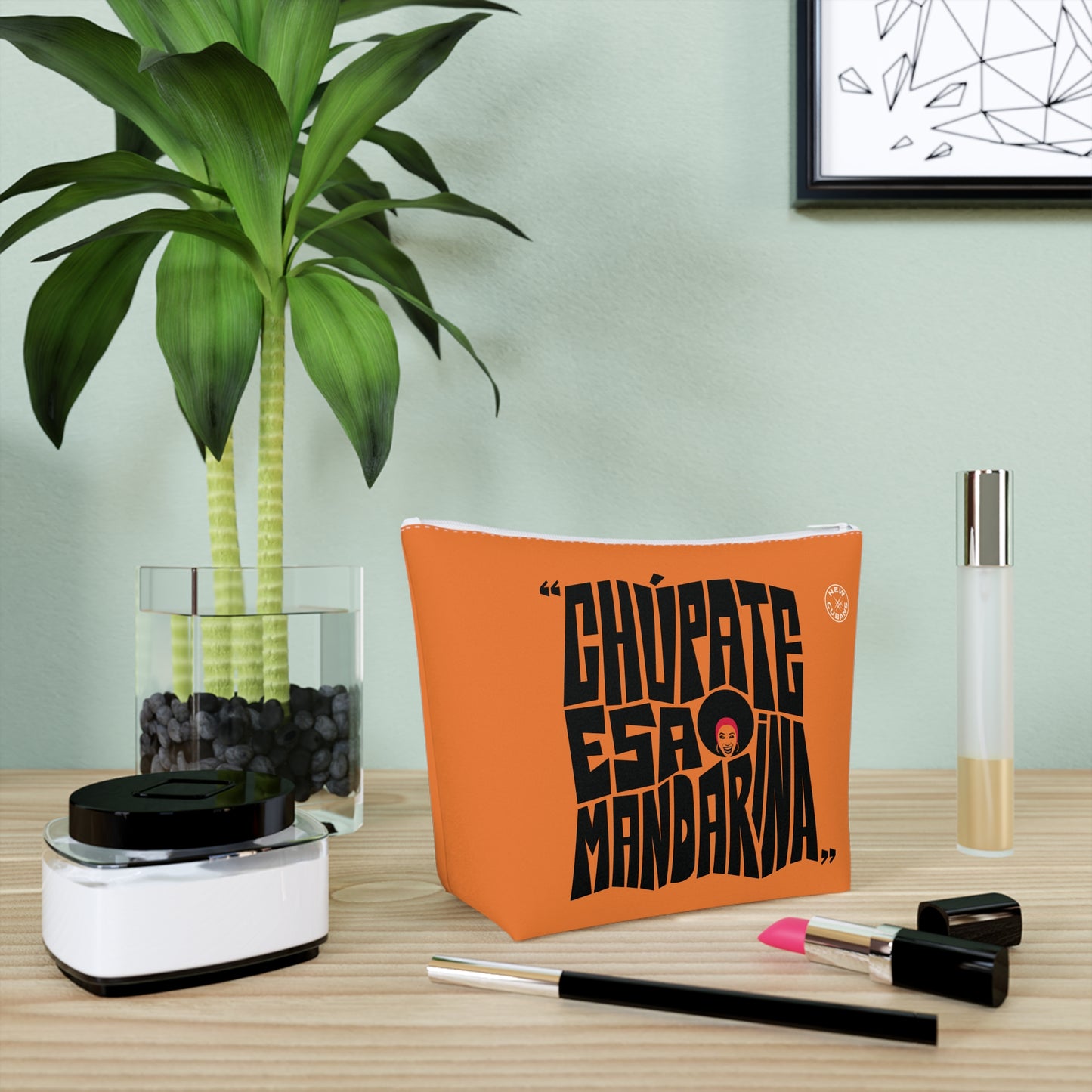 Chupate esa Mandarina Cotton Cosmetic Bag