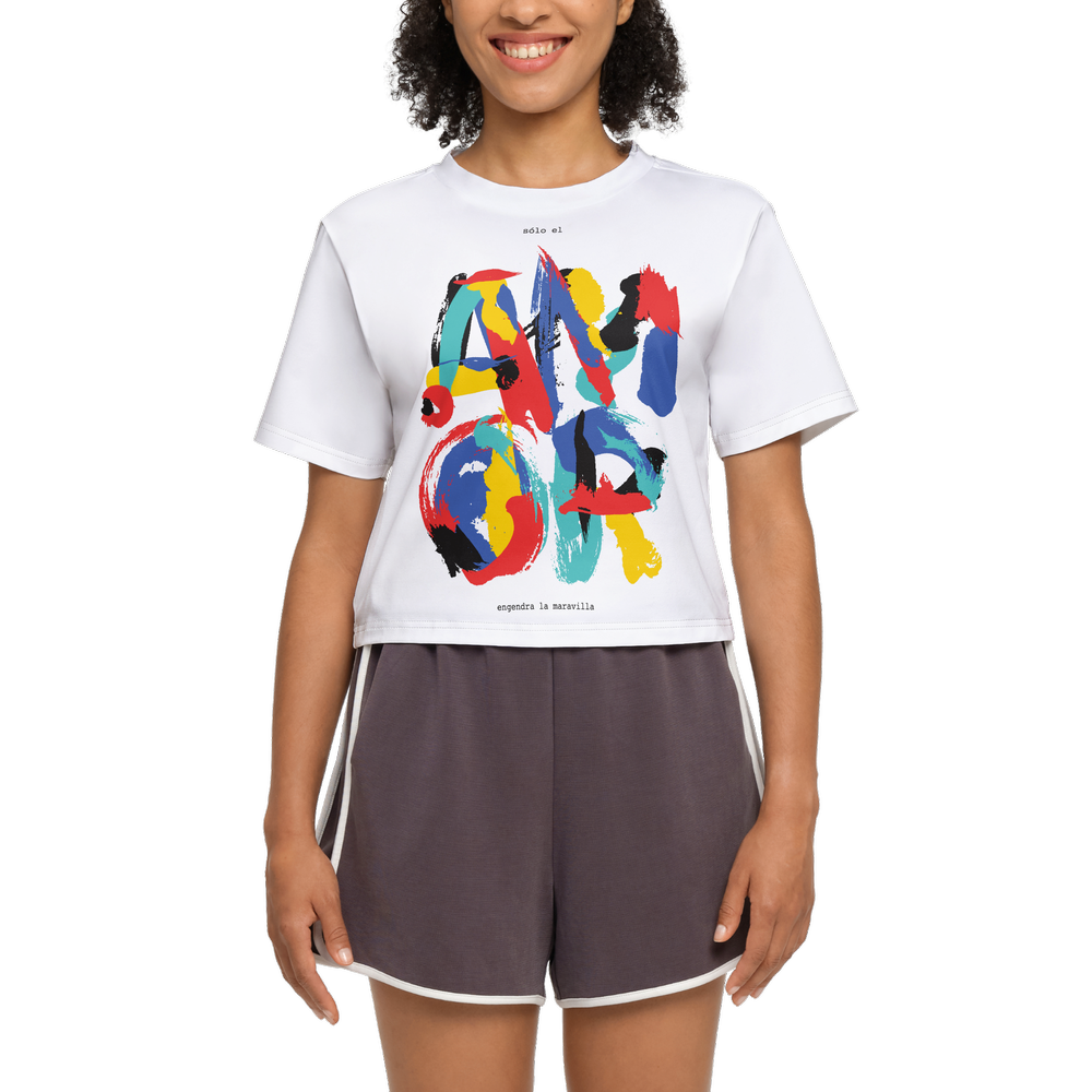 Love Women’s Short Sleeve Cropped T-Shirt