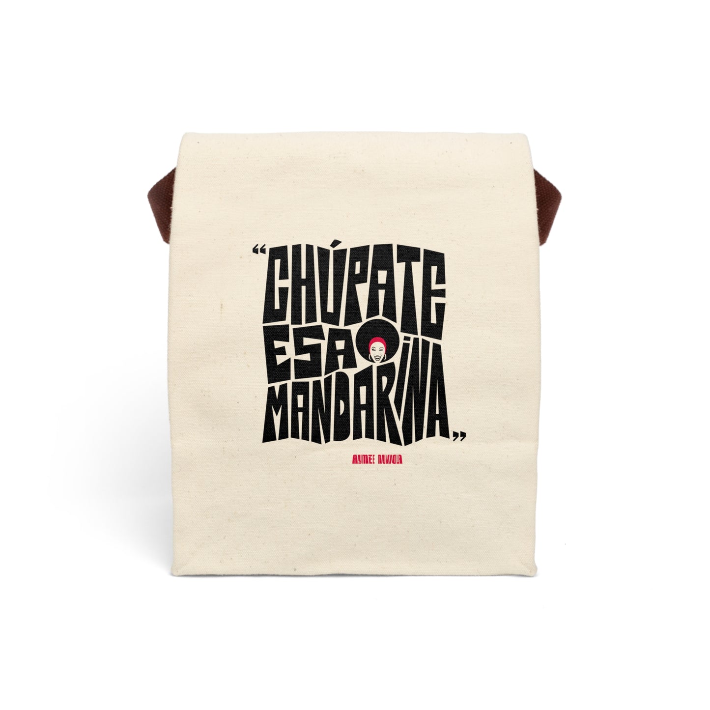 Chupate Esa Mandarina Canvas Lunch Bag With Strap