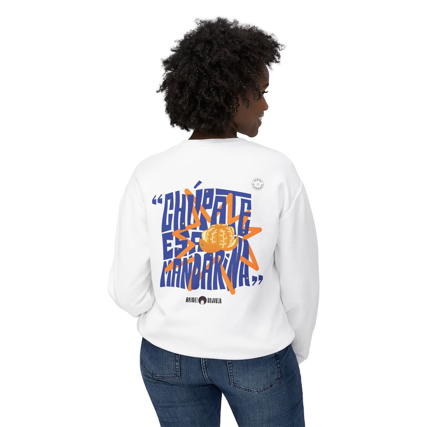 Chupate Esa Mandarina Unisex Lightweight Crewneck Sweatshirt