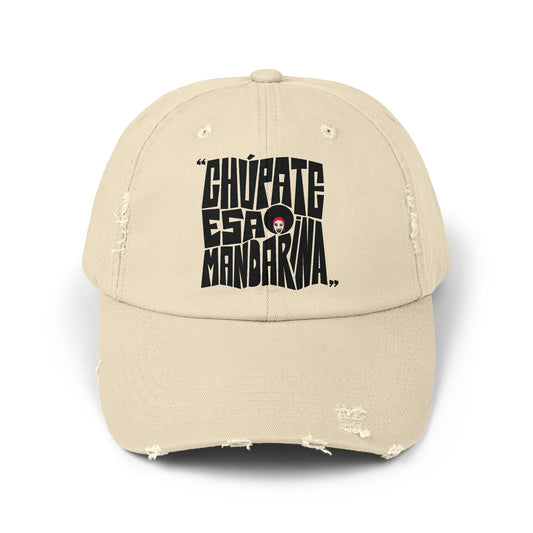 Chupate Esa Mandarina Unisex Distressed Cap
