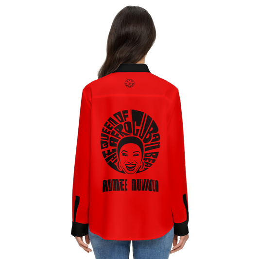 Aymee Women's Classic Long Sleeve Button-Up Shirt Silky-like Elegance