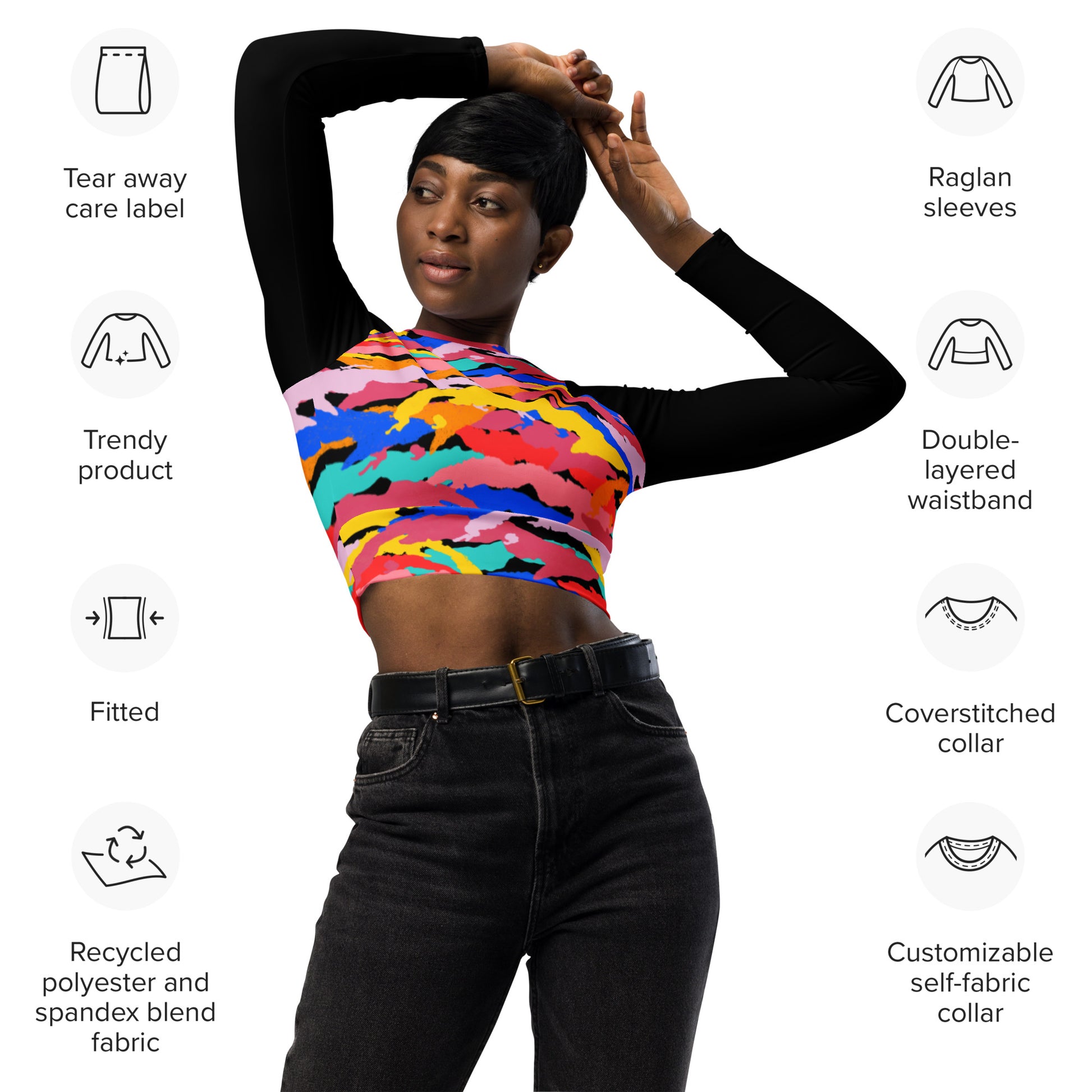 Recycled Long-Sleeve Crop Top | Sleeve Crop Top | New Cubans