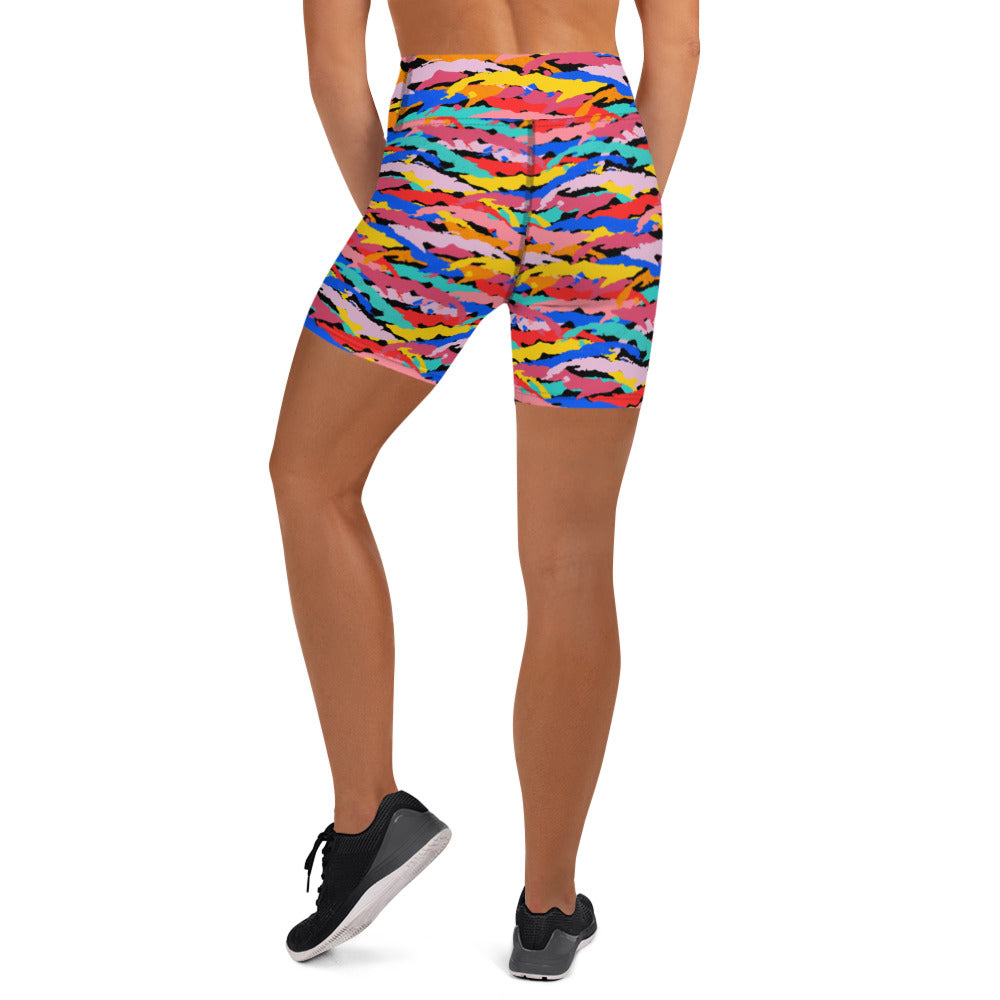 Camo-Flash Yoga Shorts