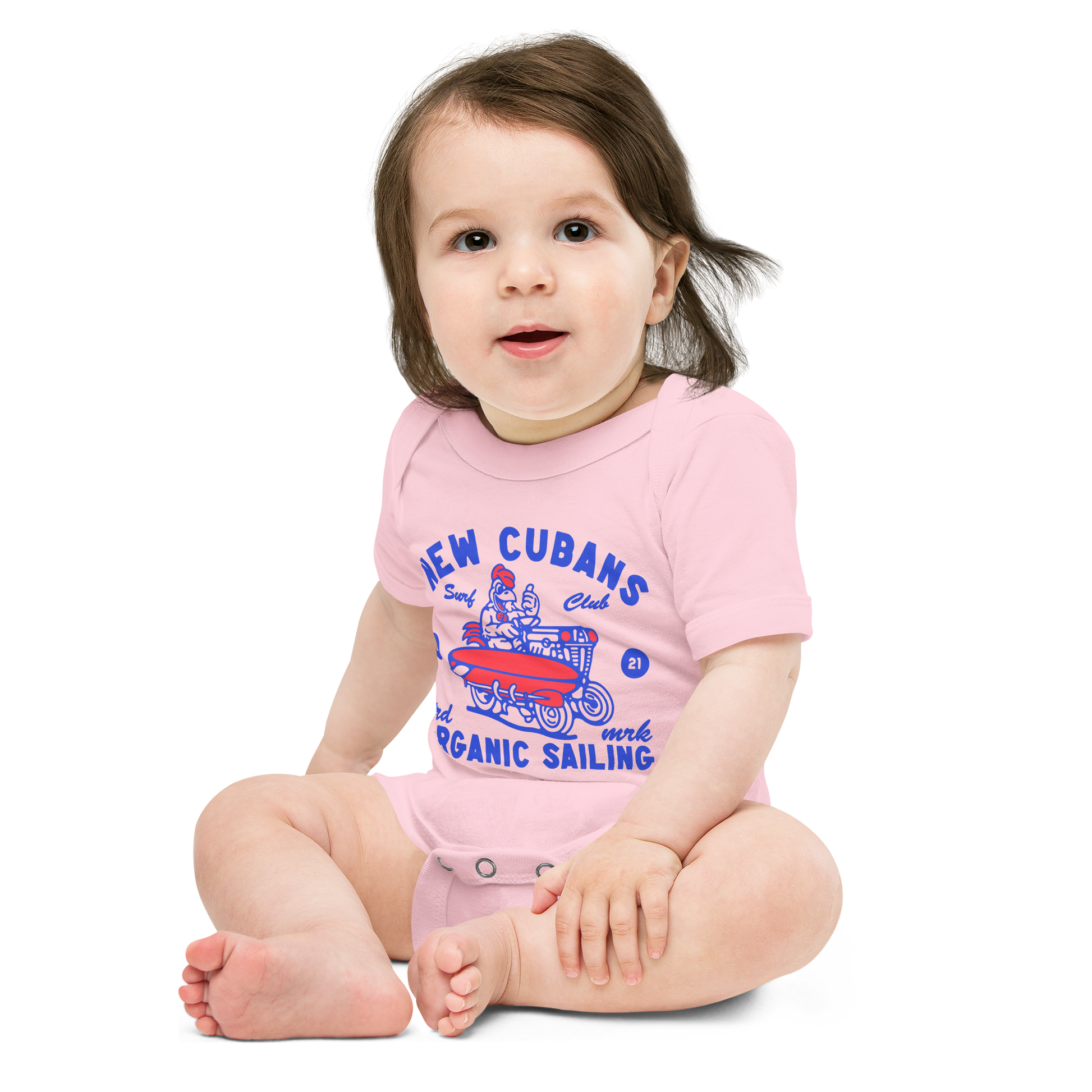 Baby Short Sleeve Bodysuit | Baby Short Sleeve Snap Suit | New Cubans