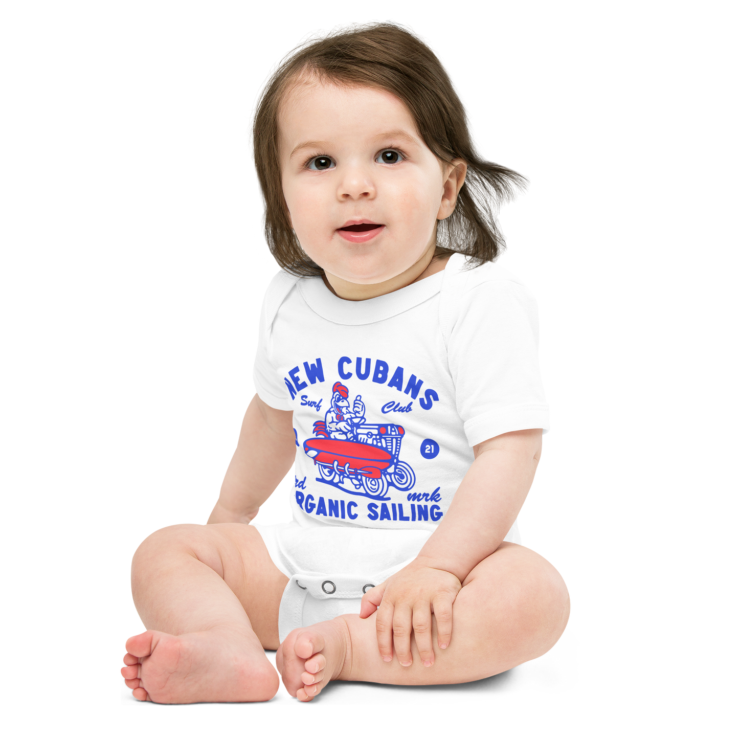 Baby Short Sleeve Bodysuit | Baby Short Sleeve Snap Suit | New Cubans