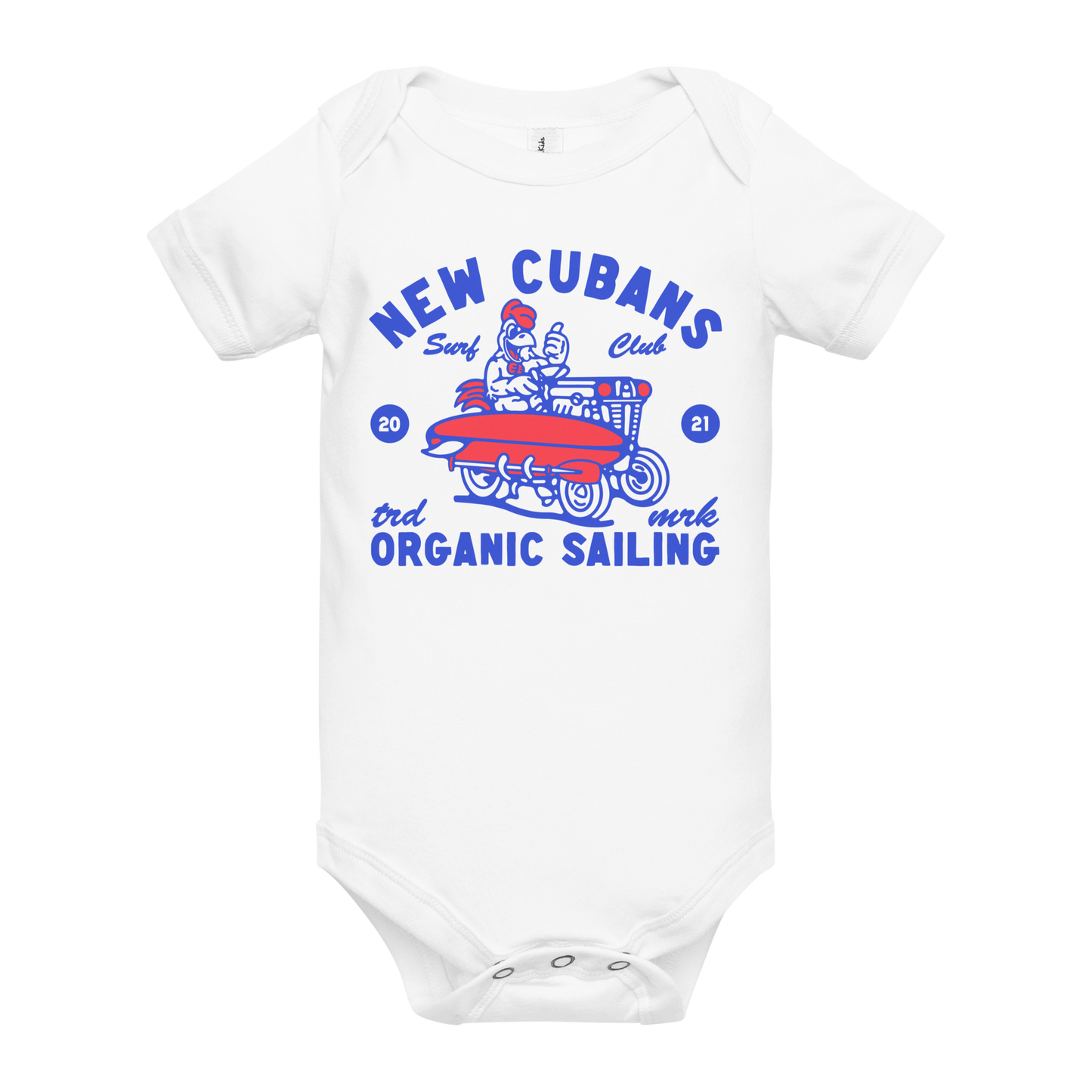 Baby Short Sleeve Bodysuit | Baby Short Sleeve Snap Suit | New Cubans