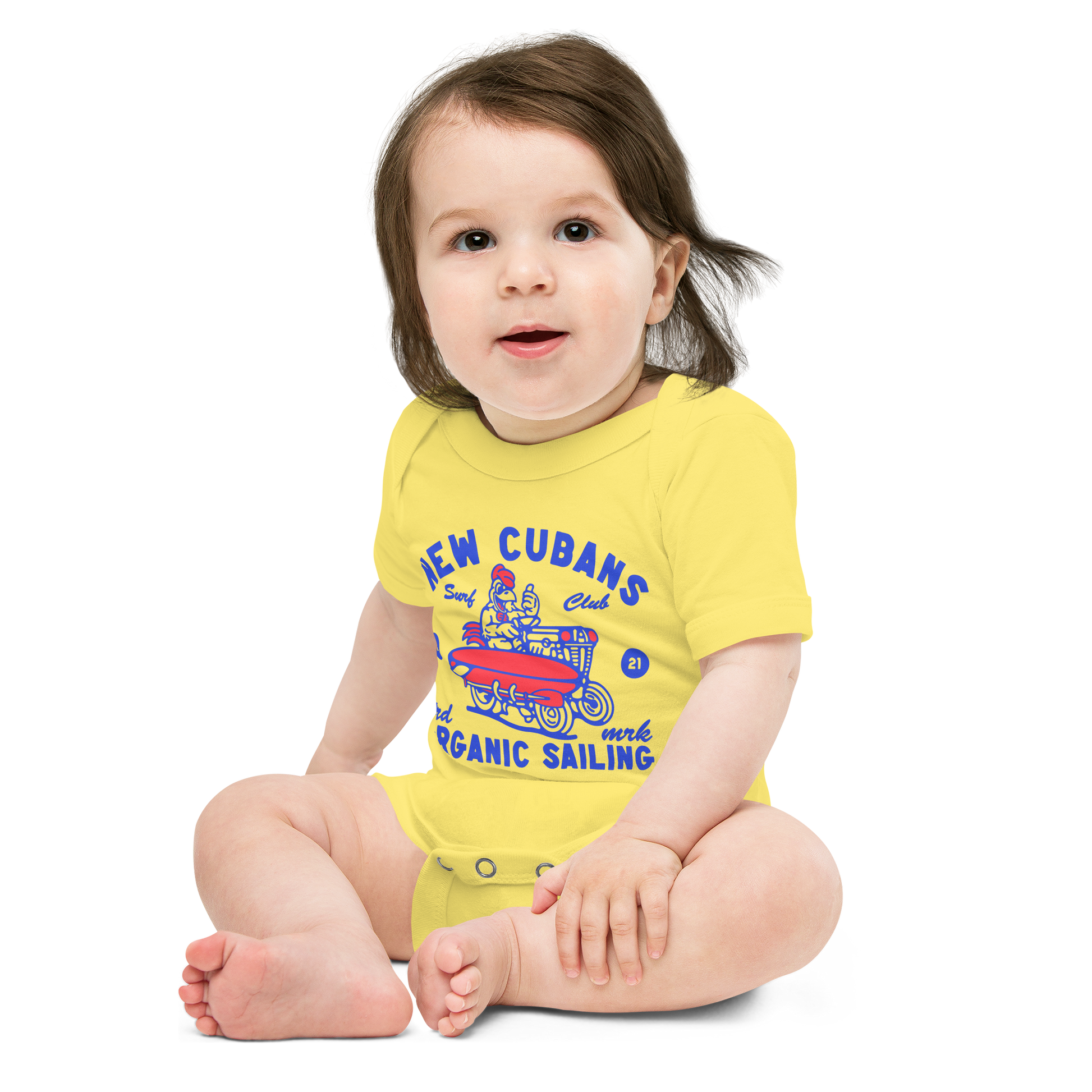 Baby Short Sleeve Bodysuit | Baby Short Sleeve Snap Suit | New Cubans