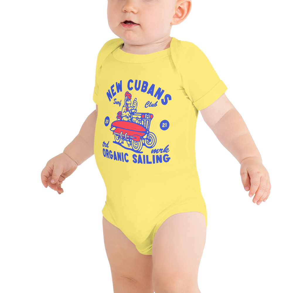 Baby Short Sleeve Bodysuit | Baby Short Sleeve Snap Suit | New Cubans