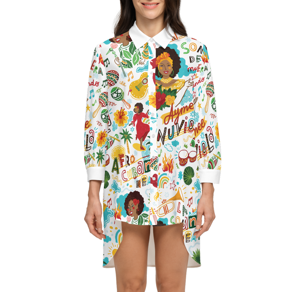 Aymee Women's High-Low Long-Sleeve Hem Shirt-Wrinkle-Free Silky-like Elegance