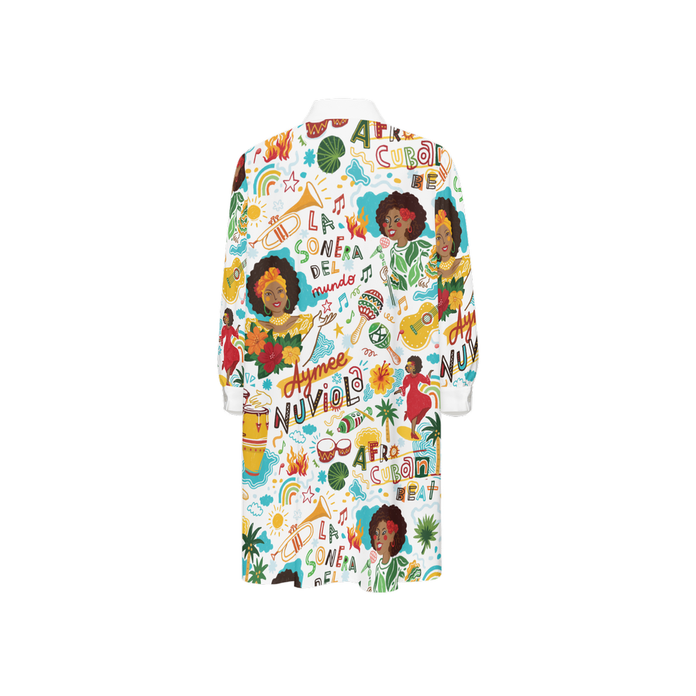 Aymee Women's High-Low Long-Sleeve Hem Shirt-Wrinkle-Free Silky-like Elegance