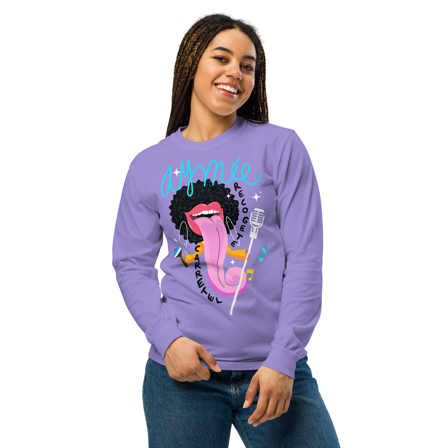 Aymee Garment-dyed heavyweight long-sleeve shirt