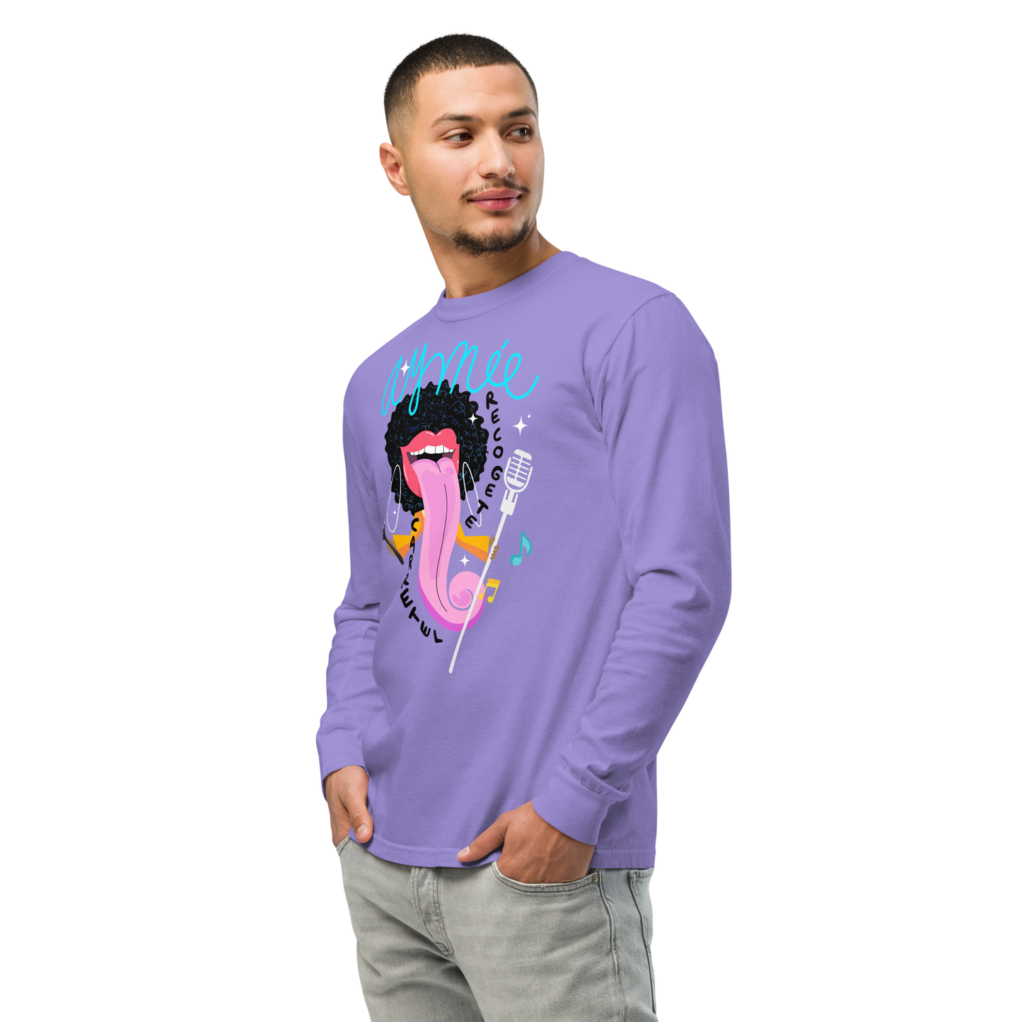 Aymee Garment-dyed heavyweight long-sleeve shirt