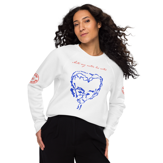 Unisex organic raglan sweatshirt