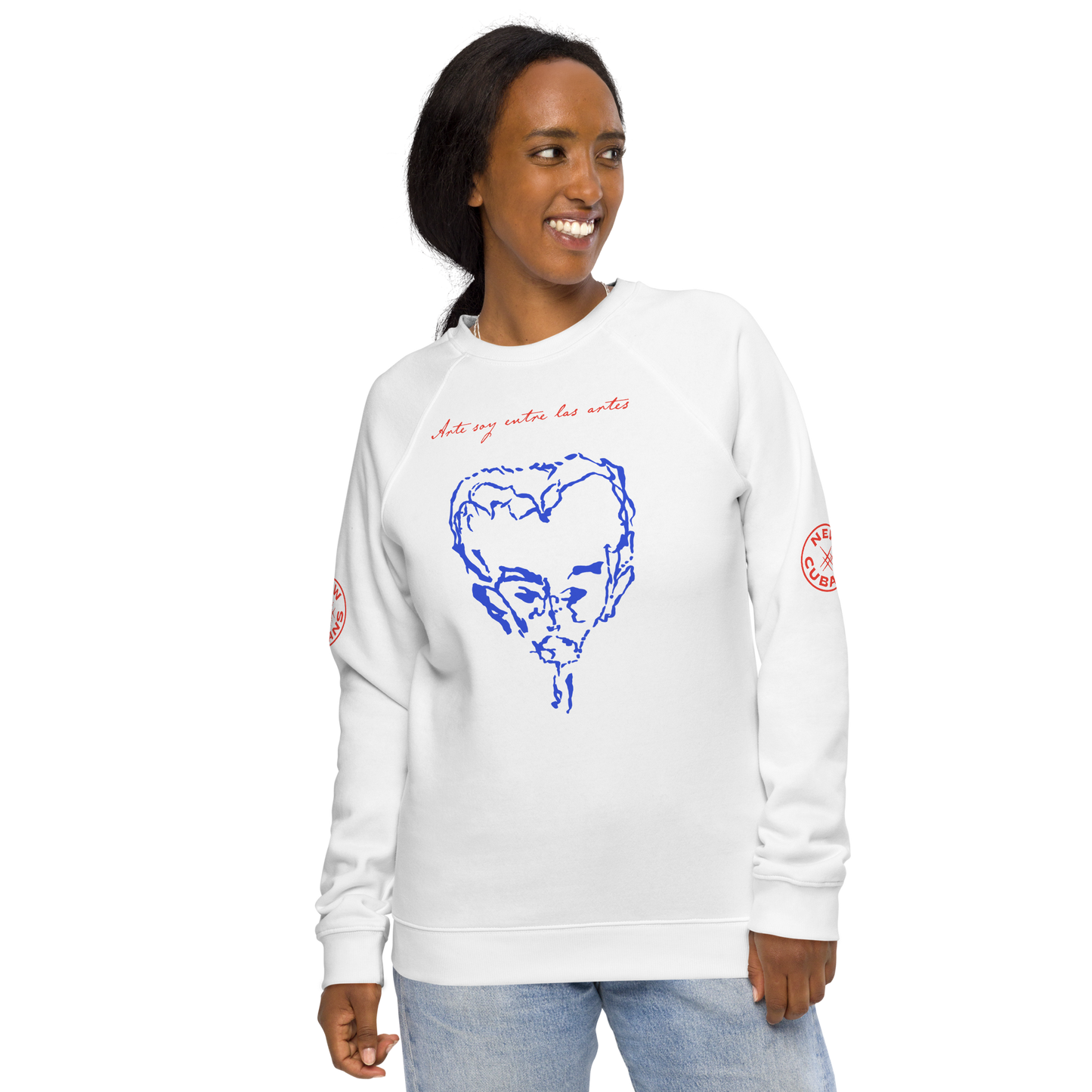 Unisex organic raglan sweatshirt