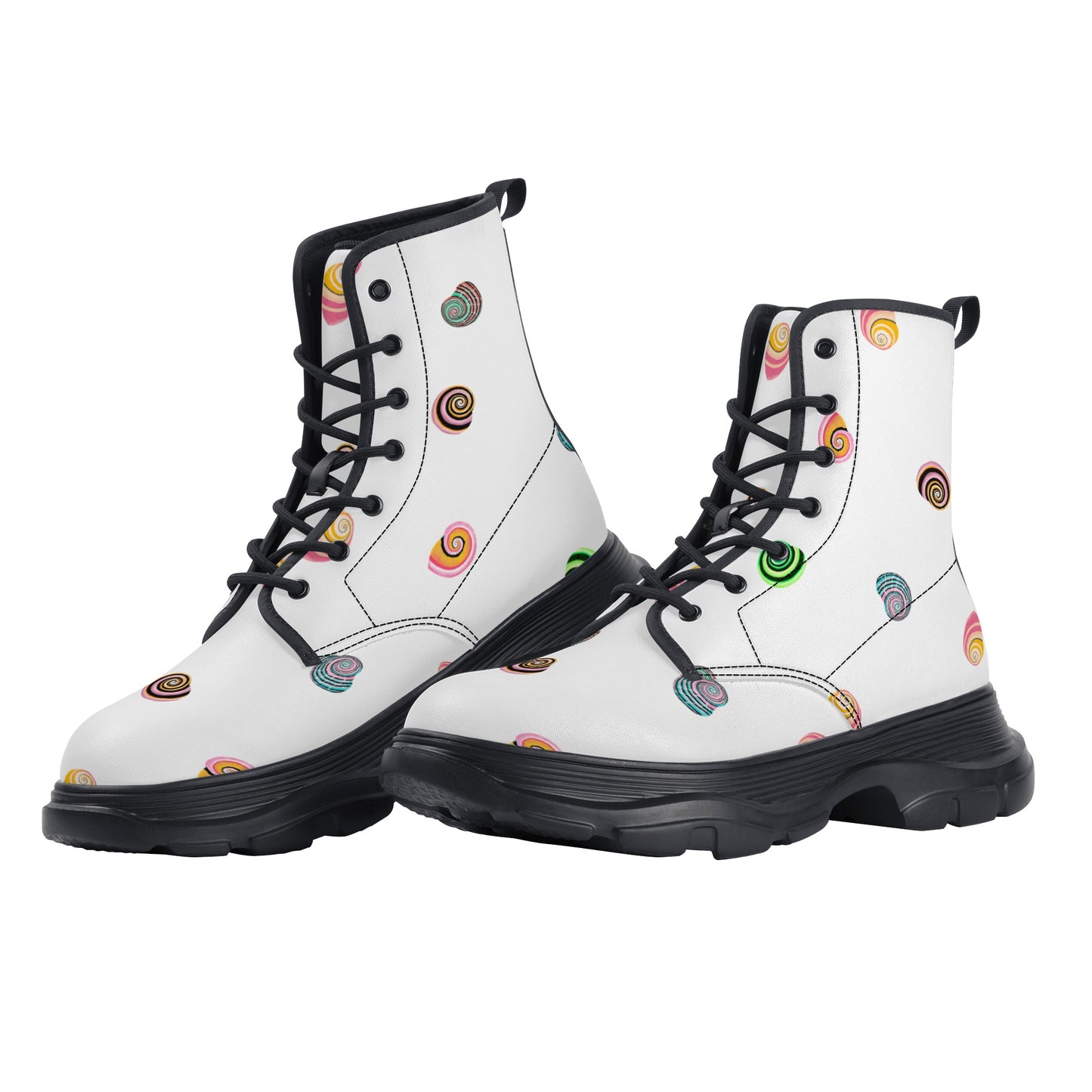 Women's Leather Chunky Boots