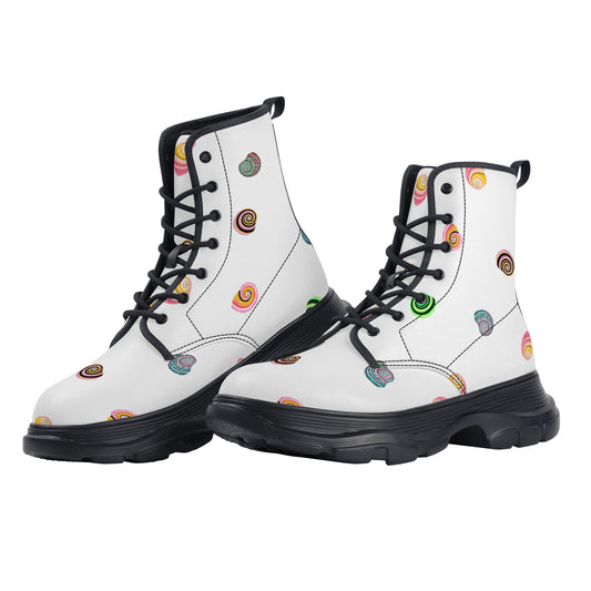 Women's Leather Chunky Boots