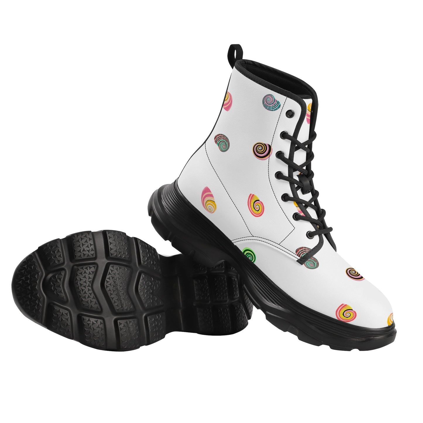 Women's Leather Chunky Boots